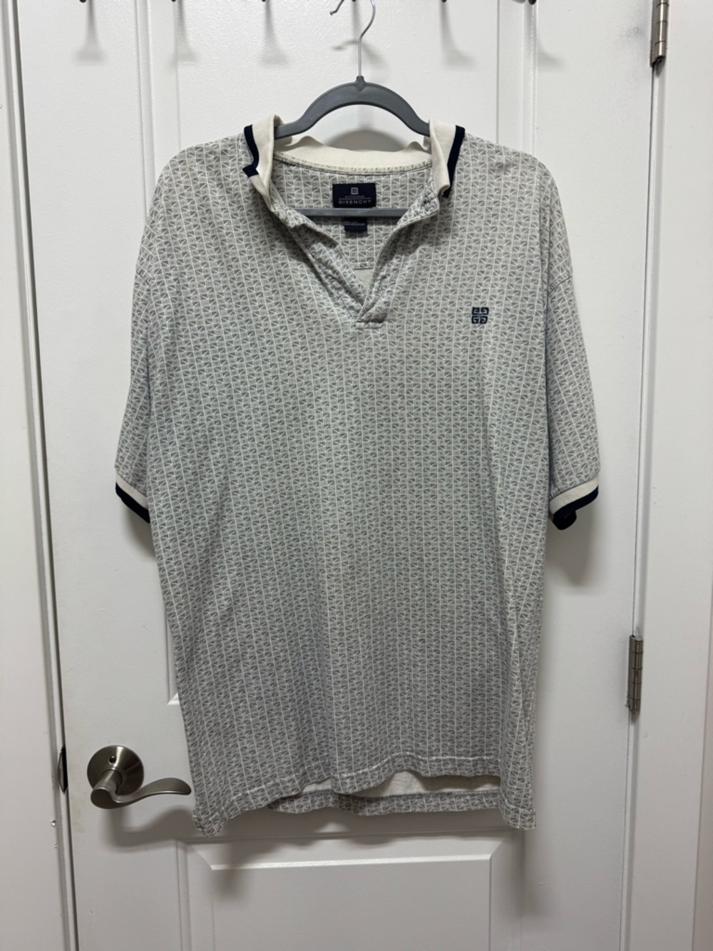 Givenchy Activewear Grey Patterned Polo Shirt